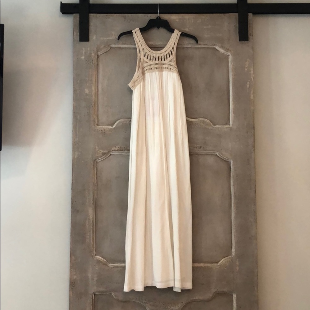 Long dress crochet top